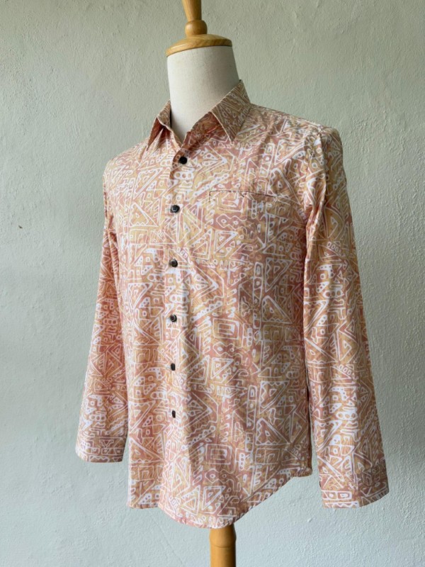 Men's Batik Shirt Long Sleeve 01